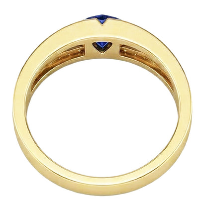 Sparkling Natural Earth Mined Diamond Engagement Ring Split Shank Ceylon Sapphire 1 Carat