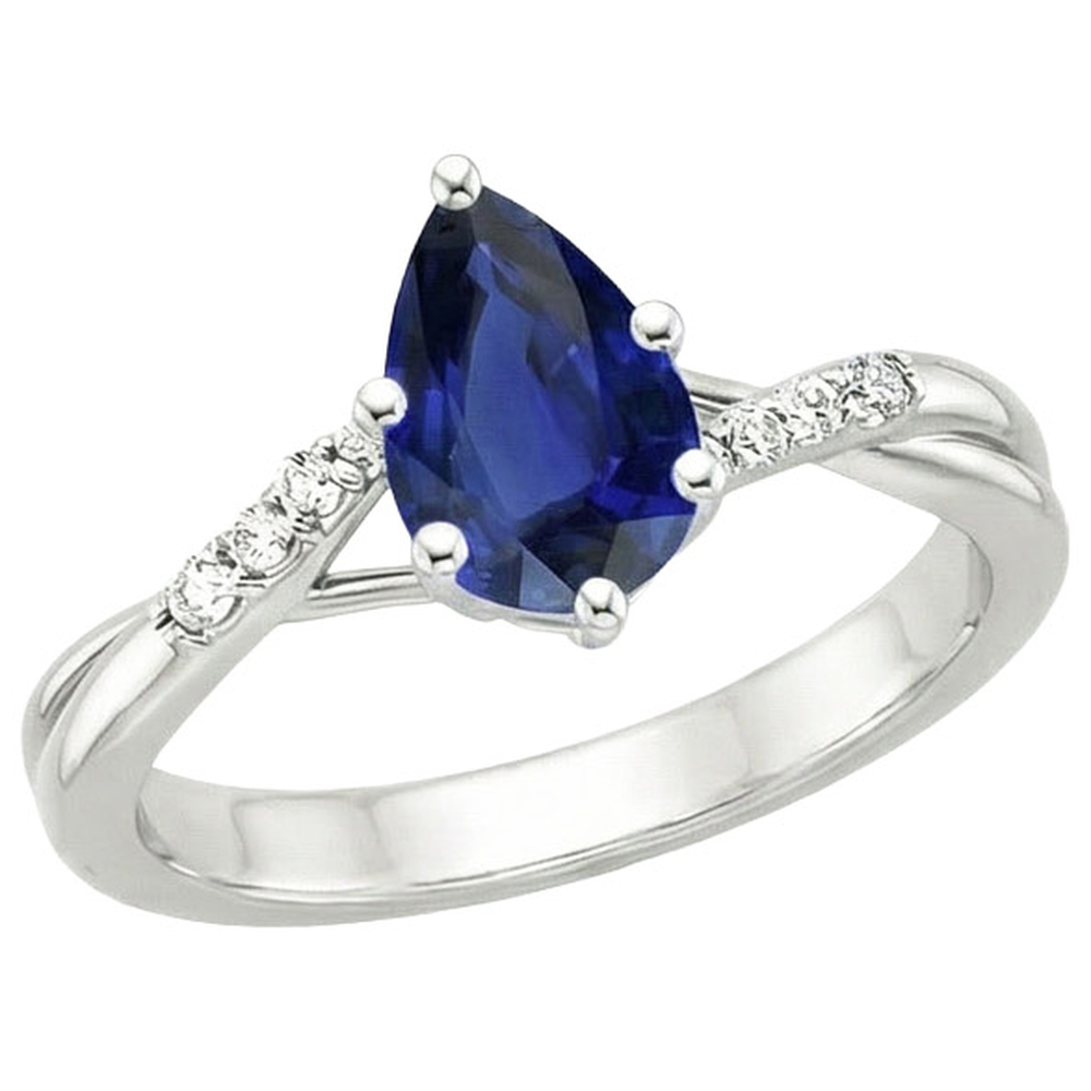 natural round sapphire 4.50ct ring side angle