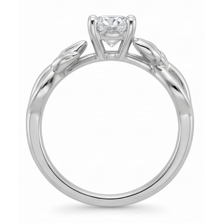 Sparkling Solitaire Round Natural Earth Mined Diamond Wedding Ring 4 Prongs