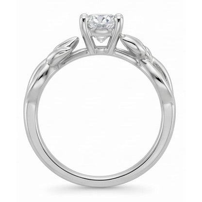 Sparkling Solitaire Round Natural Earth Mined Diamond Wedding Ring 4 Prongs