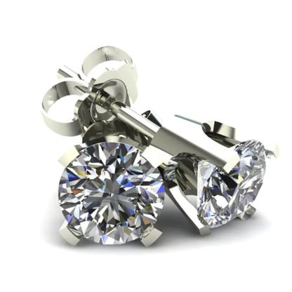 Sparkling 3 Ct Diamond Stud Earrings