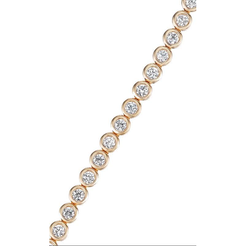 Sparkling 2 Carat Lab Grown Diamonds Tennis Bracelet Yellow Gold New