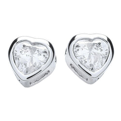 Sparkling Lab Grown Diamond Gold Stud Earrings 3 Carats Bezel Set Jewelry