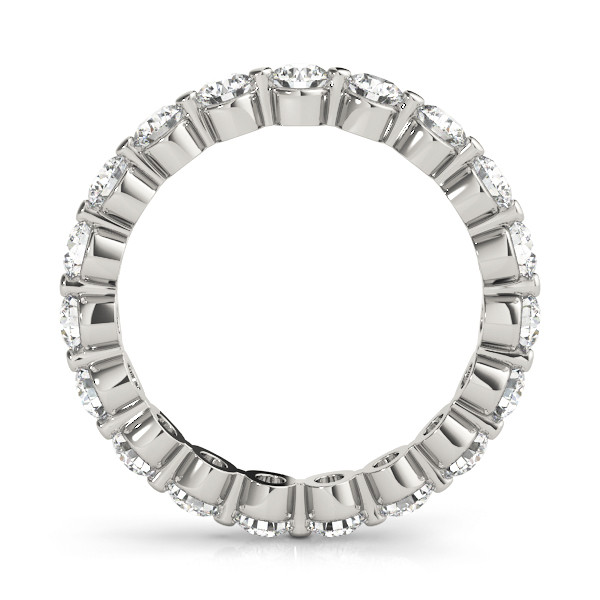Sparkling Round Diamond Lab Grown 2.5 Carats Eternity Band Gold 14K