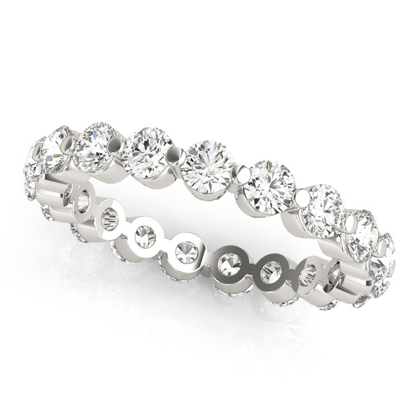 Sparkling Round Diamond Lab Grown 2.5 Carats Eternity Band Gold 14K