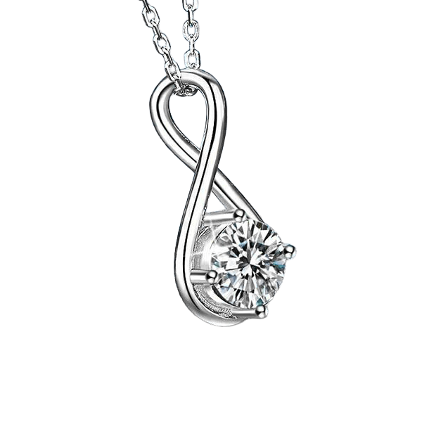 Sparkling Solitaire 1.5 Carat Round Cut Natural Diamond Pendant Necklace