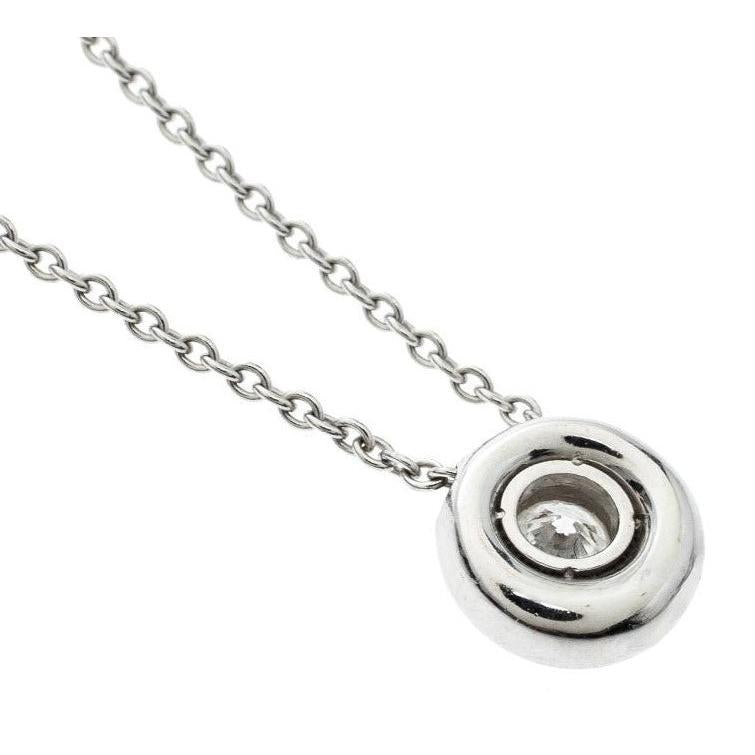 Sparkling Solitaire Round GIA CERTIFIED Lab Grown Diamond Pendant Bezel Set White Gold 1.5 Ct