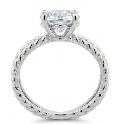 Split Shank Natural Earth Mined Diamond Solitaire 3 Ct Wedding Ring White Gold 14K