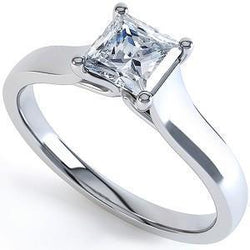 Square Diamond Solitaire Ring