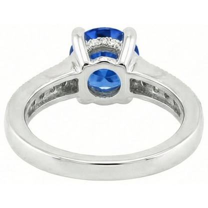 Sri Lanka Blue Gems Natural Earth Mined Diamond Ring