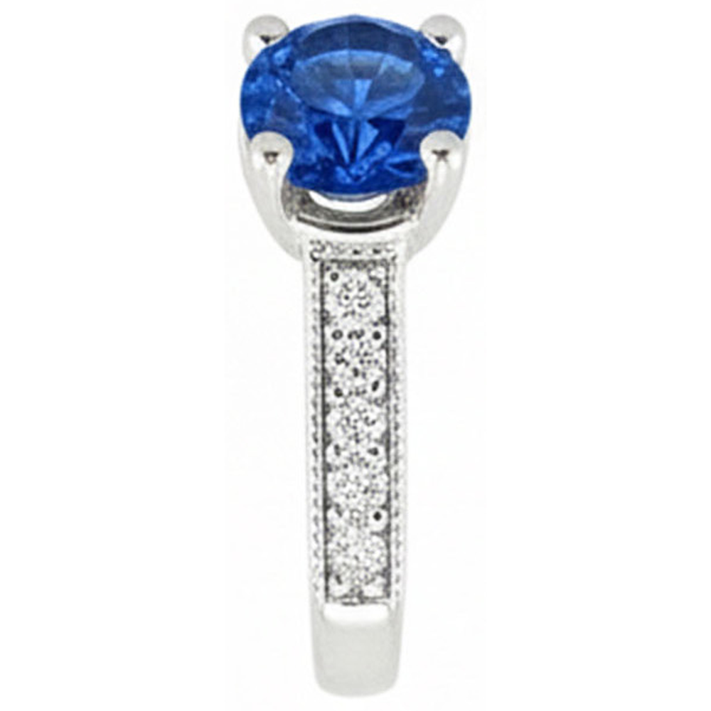 Sri Lanka Blue Gems Natural Earth Mined Diamond Ring
