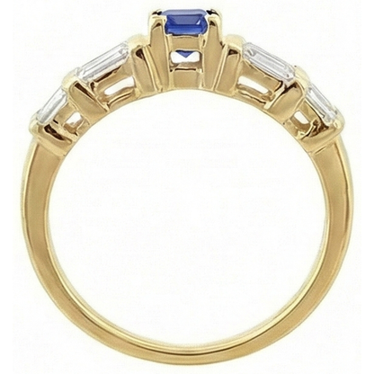 Natural Real ( Not Lab Grown )  Sri Lanka Blue Sapphire 2.51 Carat Ring Yellow Gold 14K