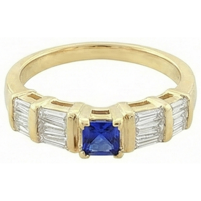 Natural Real ( Not Lab Grown )  Sri Lanka Blue Sapphire 2.51 Carat Ring Yellow Gold 14K