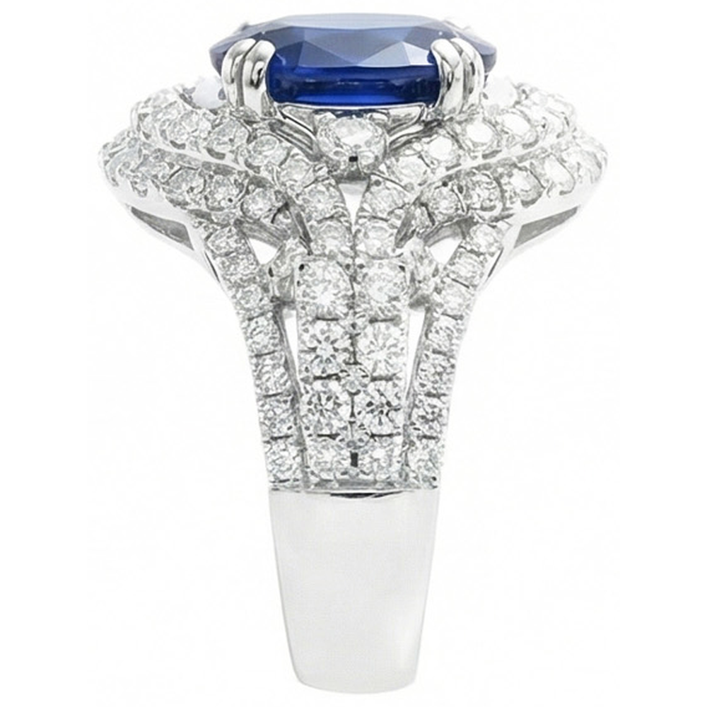 Natural Real ( Not Lab Grown )  Sri Lanka Ceylon Sapphire Engagement Ring