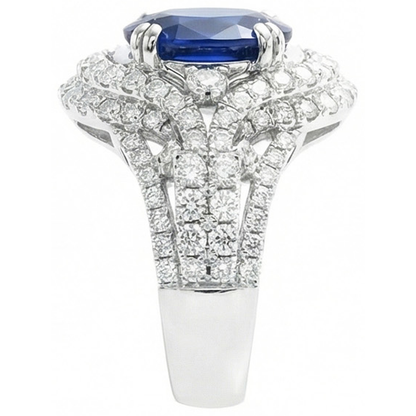 Natural Real ( Not Lab Grown )  Sri Lanka Ceylon Sapphire Engagement Ring