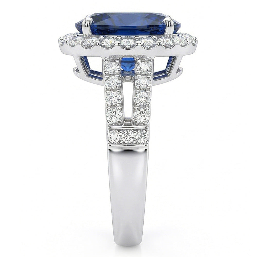Sri Lanka Stone Halo Natural Earth Mined Diamond Jewellery