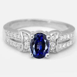 Sri Lanka Gems Ring With Diamonds
