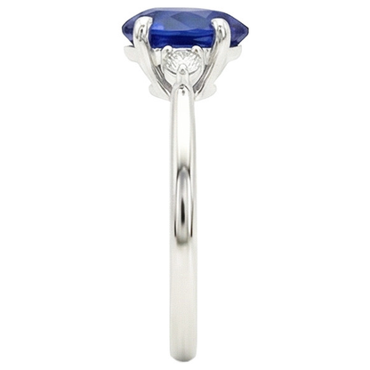 Natural Real ( Not Lab Grown )  Srilanka Sapphire Solitaire Heart Shaped Ring 2 Carats Ladies Jewelry