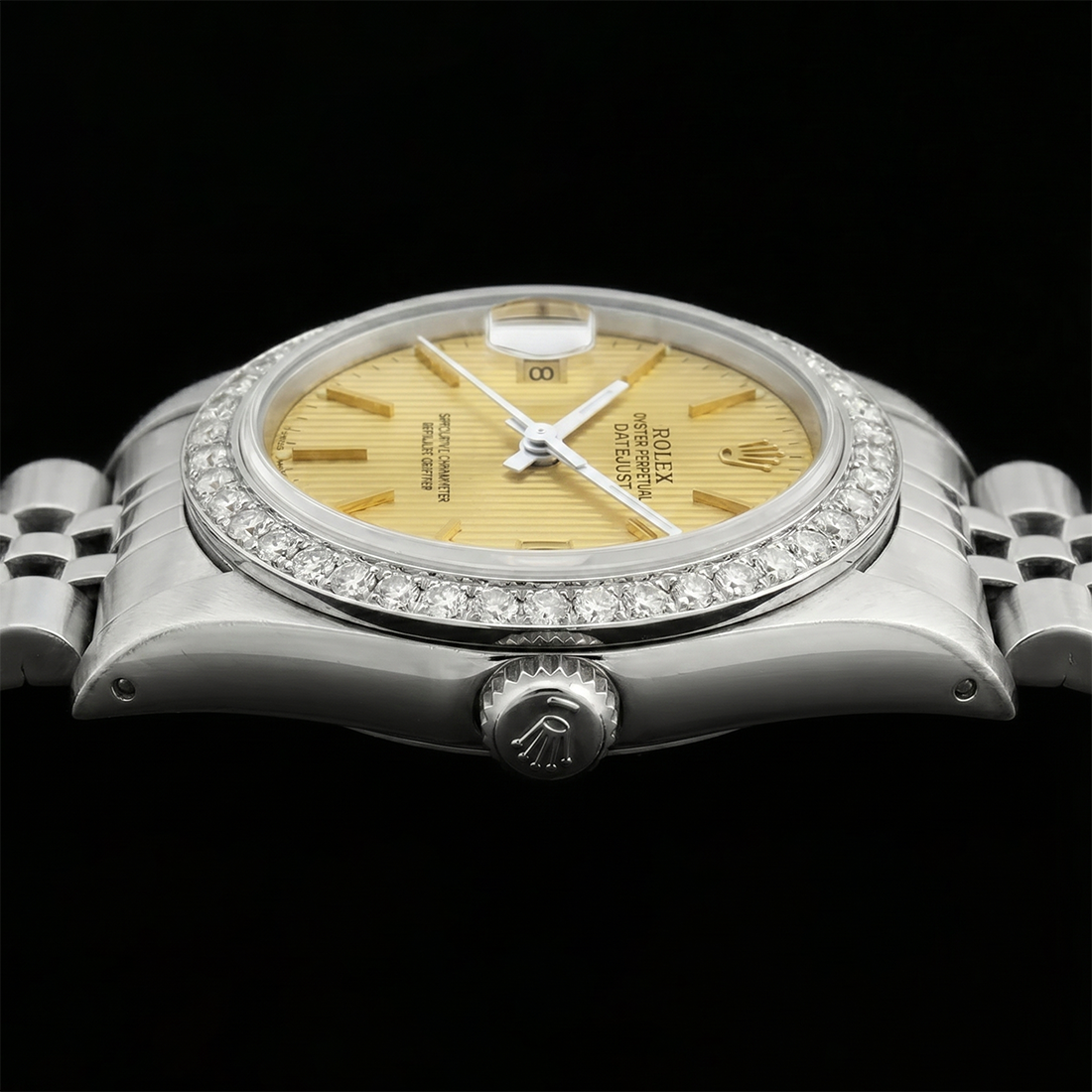 Ss Jubilee Bracelet Date Just Ladies Watch Stick Dial Rolex
