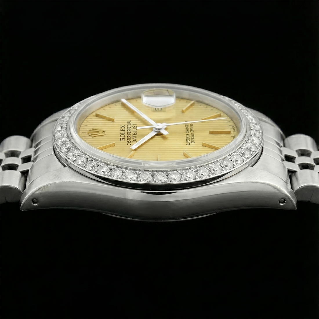 Ss Jubilee Bracelet Date Just Ladies Watch Stick Dial Rolex