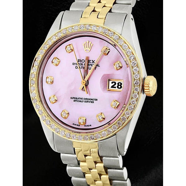 Rolex Pink Diamond Dial Bezel 