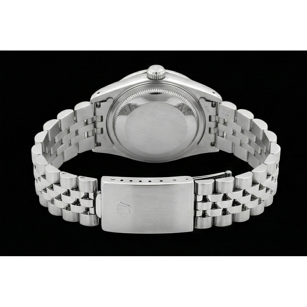 Ss Date Just Champagne Stick Dial Rolex Women Watch Jubilee