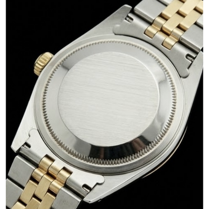 Ss & Gold Jubilee Rolex Date Just White Stick Watch Datejust