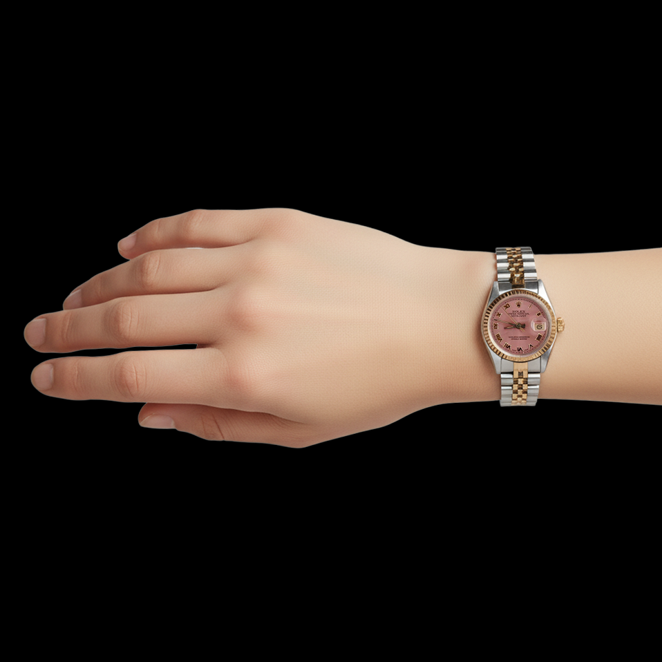  Ss & Gold Jubilee Roman Dial Rolex Datejust Lady Watch Fluted Bezel P2