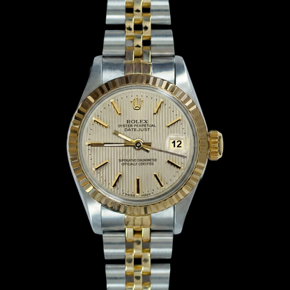 Ss & Gold Jubilee White Stick Dial Datejust Women Watch Rolex