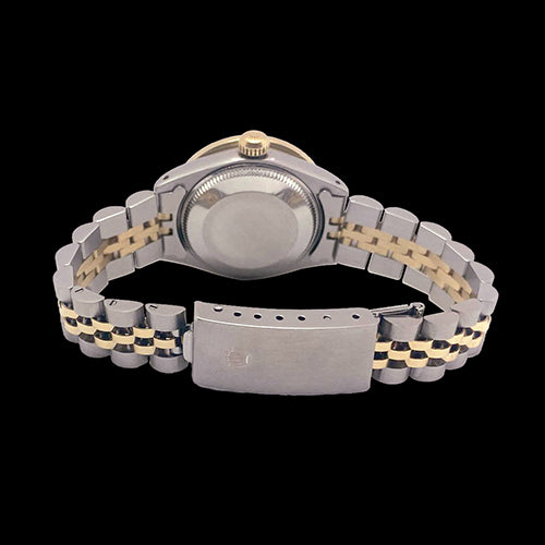 Ss Gold Rolex Ladies Datejust Watch Diamond Dial Channel Set Bezel