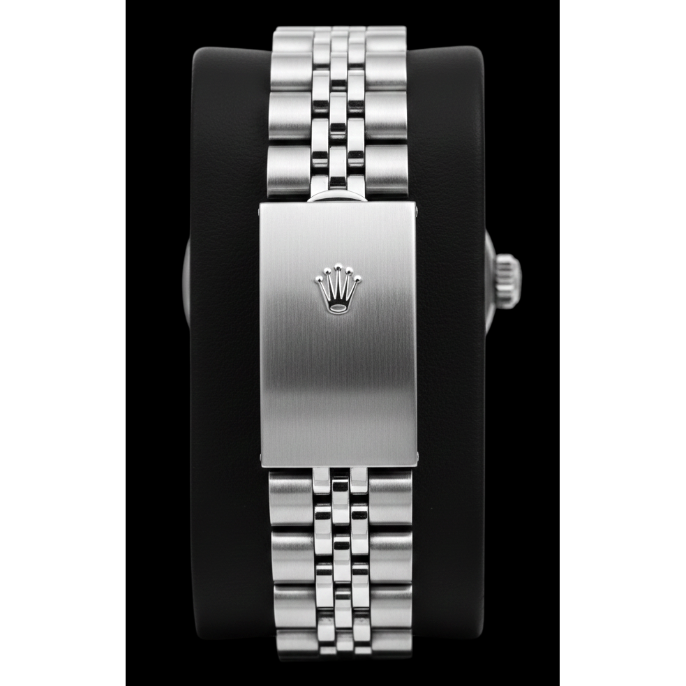 Ss Jubilee Bracelet Black Stick Dial Diamond Bezel Rolex Watch