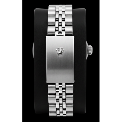Ss Jubilee Bracelet Black Stick Dial Diamond Bezel Rolex Watch