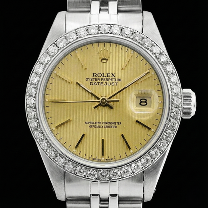 Ss Jubilee Bracelet Date Just Ladies Watch Stick Dial Rolex