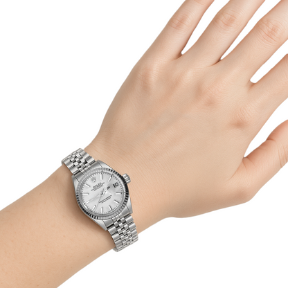 Ss Jubilee Bracelet Lady Watch Datejust Dial Rolex Perpetual P2
