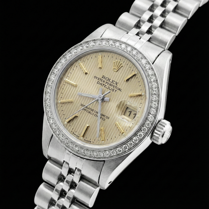 Ss Jubilee Bracelet Lady Watch Datejust White Stick Dial Rolex