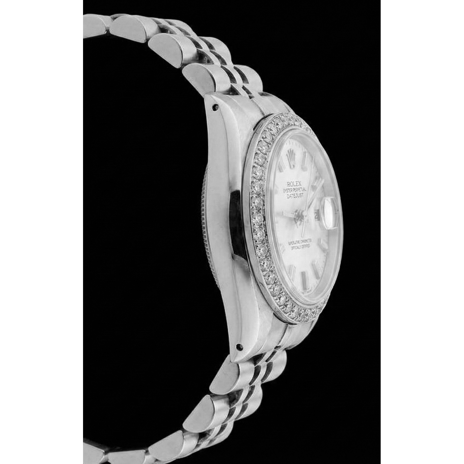 Ss Jubilee Bracelet Rolex Women Watch Stick Dial Diamond Bezel