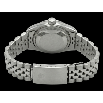 Ss Jubilee Lady Date Watch Silver Stick Dial Rolex Datejust