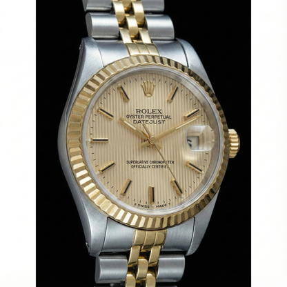 Ss & Yellow Gold Jubilee Stick Dial Datejust Rolex Women Watch