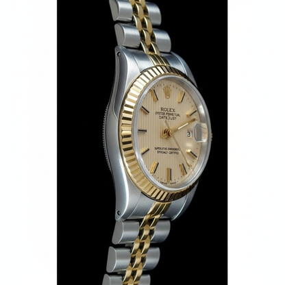 Ss & Yellow Gold Jubilee Stick Dial Datejust Rolex Women Watch
