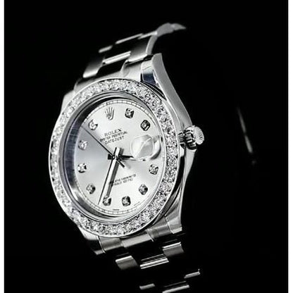 Bezel Rolex Watch Silver 