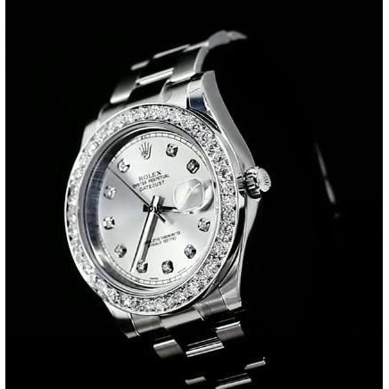 Bezel Rolex Watch Silver 