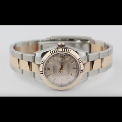 Stainless Steel & Pink Gold Bracelet Datejust Rolex Watch 31 Mm