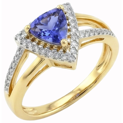 Statement Ring Sri Lanka Blue Sapphire Natural Diamonds 1.50 Ct