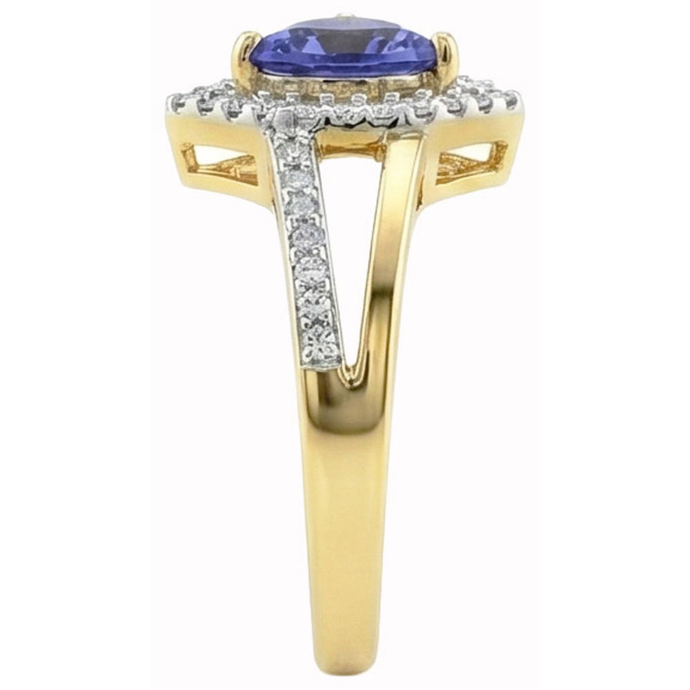 Statement Ring Sri Lanka Blue Sapphire Natural Diamonds 1.50 Ct