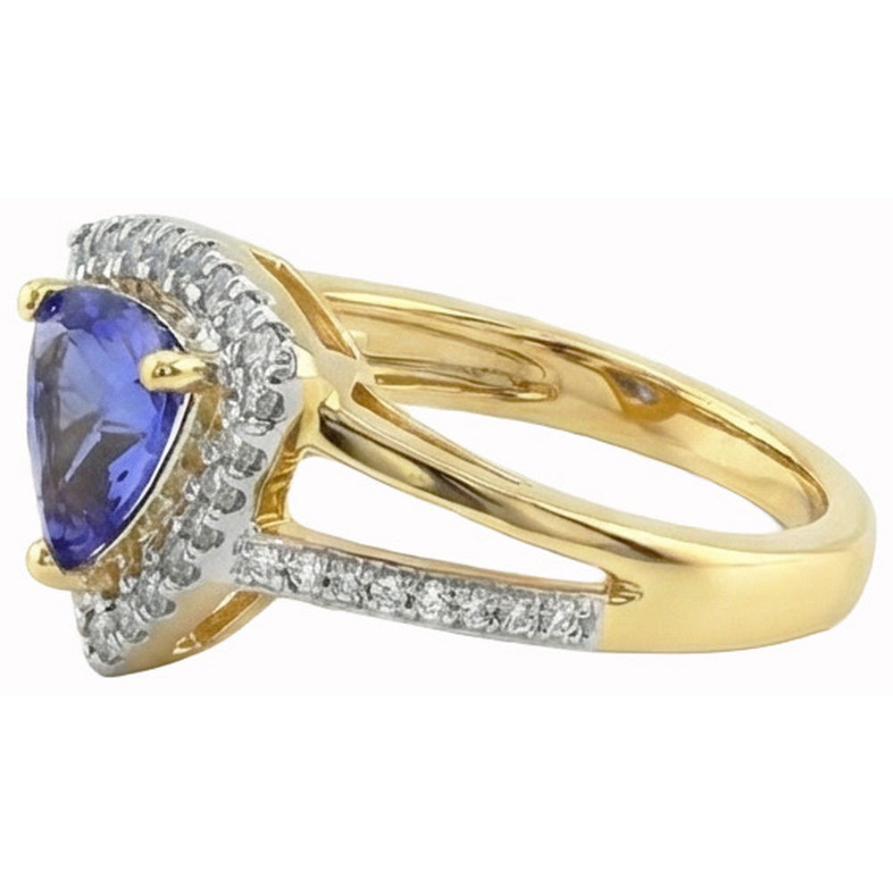 Statement Ring Sri Lanka Blue Sapphire Natural Diamonds 1.50 Ct