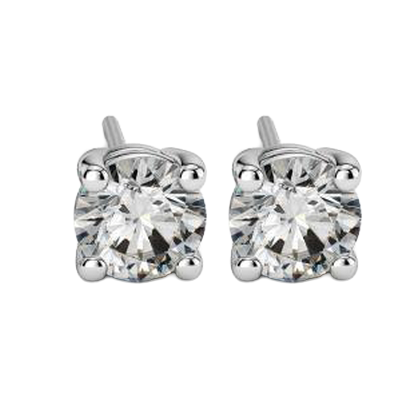 Stud GIA Certified Lab Grown Diamond 3 Carats Earring White Gold 14K