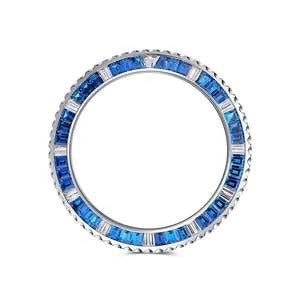 Synthetic Blue Sapphire and Diamond Bezel To Fit Rolex 44 mm Watches Sports Models Daytona Submariner Sea-Dweller