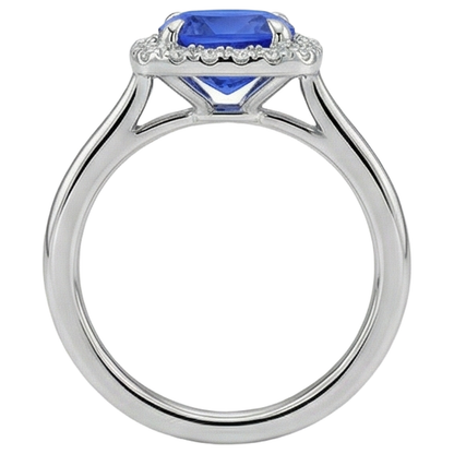 Tanzanite With Natural Earth Mined Diamonds 7.75 Ct Wedding Ring White Gold 14K