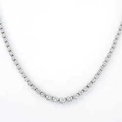 Tennis Earth Mined Diamond Necklace For Women