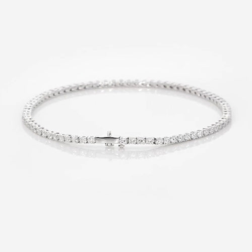Tennis Bracelet White Gold 10.50 Carats Gorgeous Round Lab Grown Diamonds
